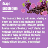 Grape Bubblegum liquid wax melts fragrance notes and scent description