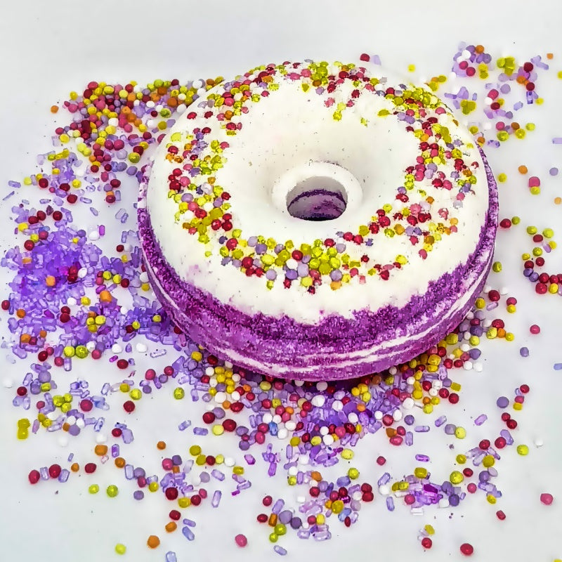 Black Raspberry Vanilla Bath Bomb Donut