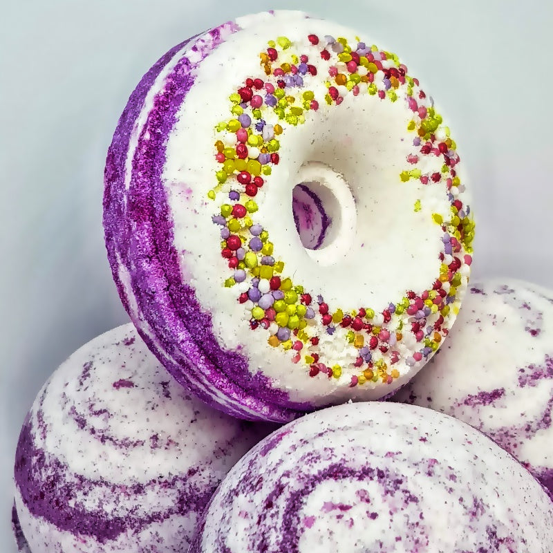 Black Raspberry Vanilla Bath Bomb Donut