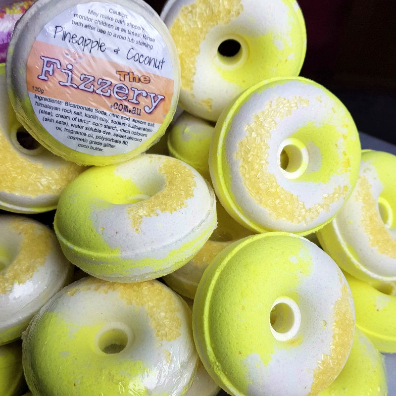 Pina Colada Bath Bomb Donut