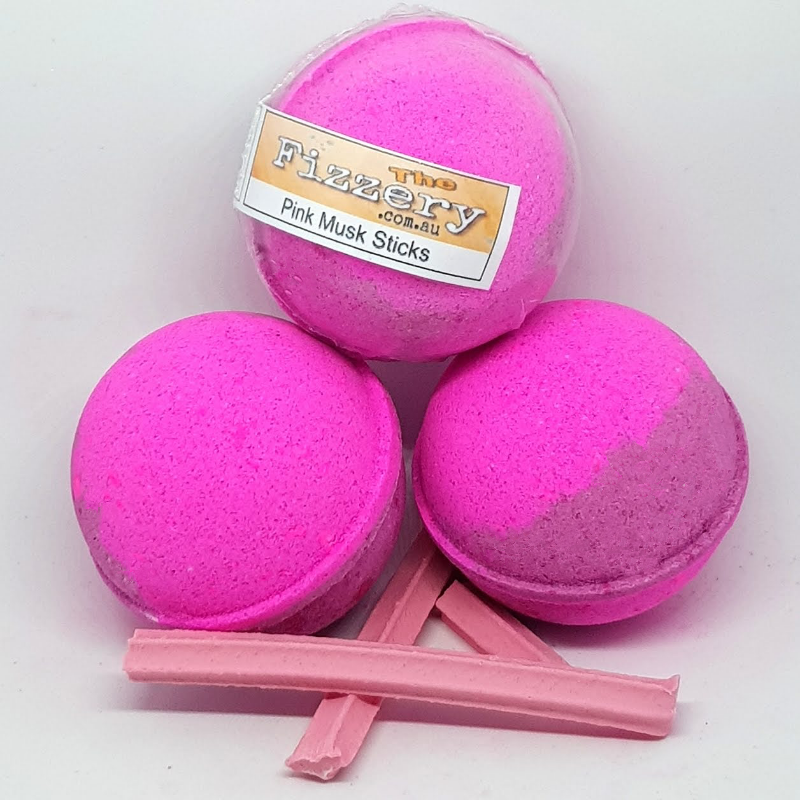 Pink Musk Sticks Bath Bomb Ball