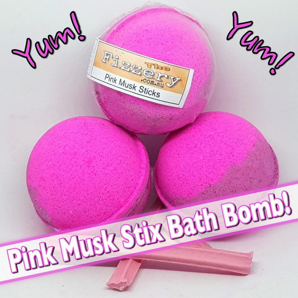 Pink Musk Sticks Bath Bomb Ball