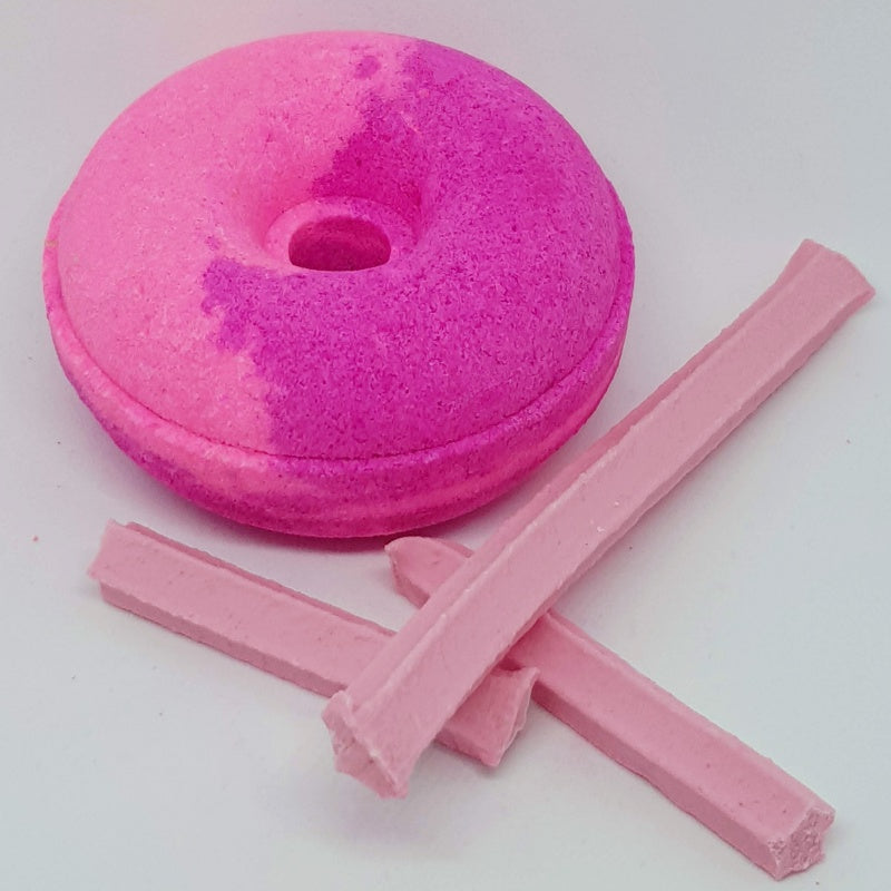 Pink Musk Sticks Bath Bomb Donut